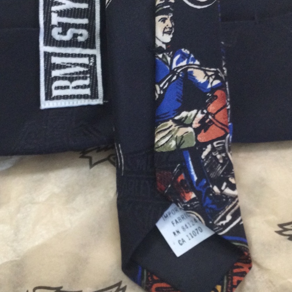 Harley Davidson Antique tie 1994 by Ralph Marlin. Nice. - Picture 5 of 6